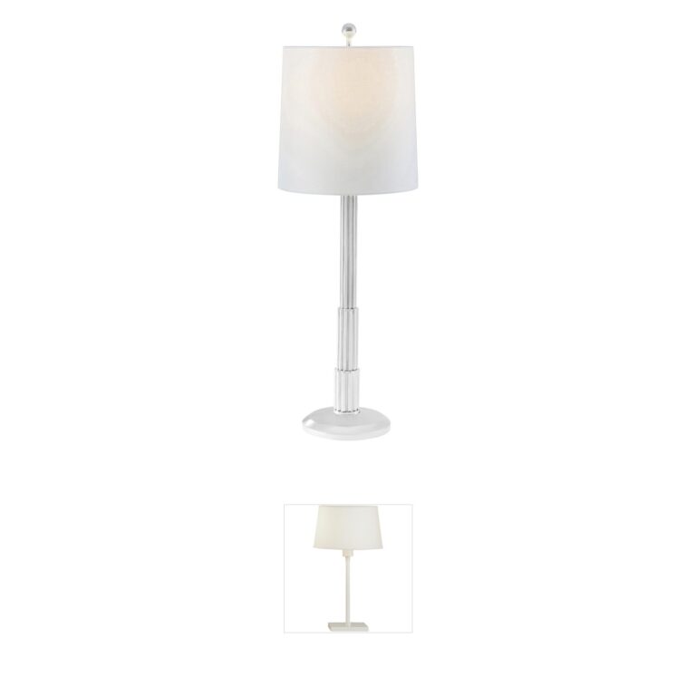 Theodore Alexander Empire Nickel Plated Buffet Lamp
