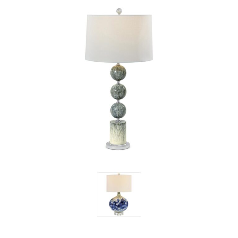 Theodore Alexander Panos Pearl Filament and Nickel Table Lamp