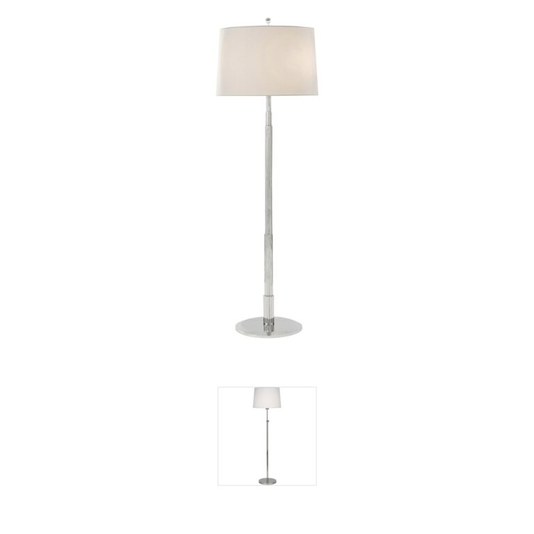 Theodore Alexander Empire Nickel Plated Floor Lamp