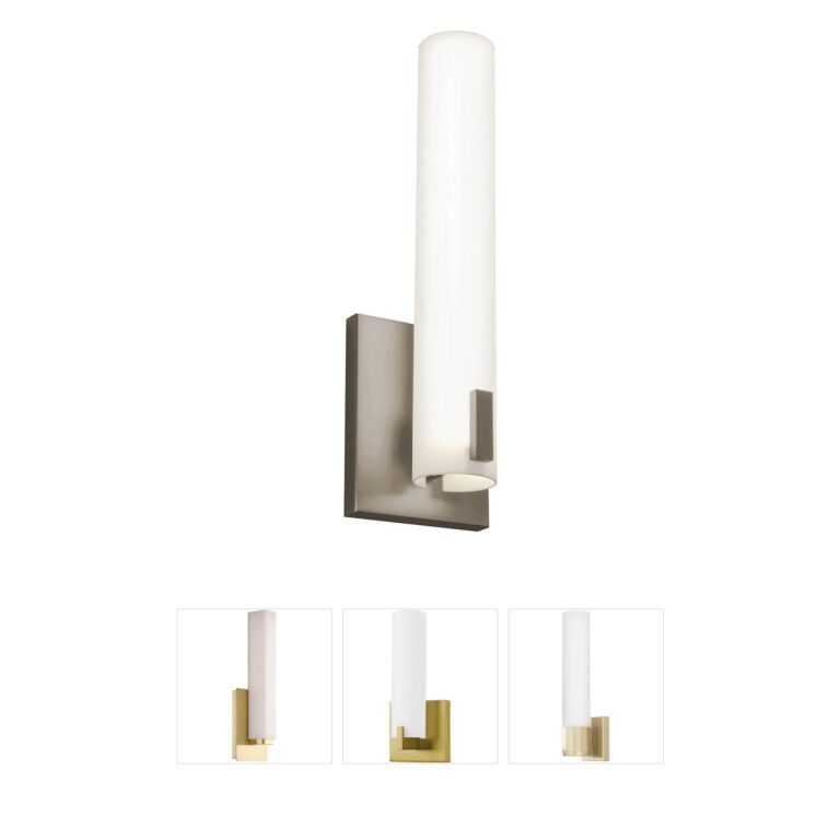 AFX Bowen 14-Inch Satin Nickel Selectable LED Wall Sconce