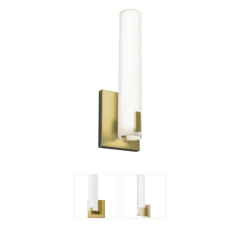 AFX Bowen 14" Integrated LED Wall Sconce in Light Antique Brass