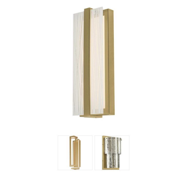 AFX Gallery 14-Inch Light Antique Brass LED Wall Sconce