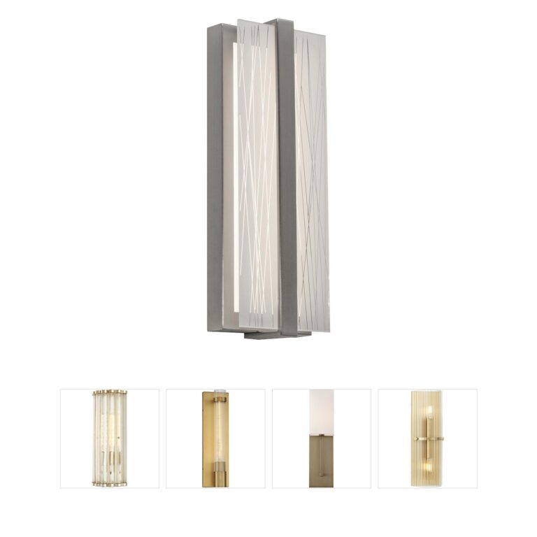AFX Gallery 14-Inch Satin Nickel 5CCT Integrated LED Wall Sconce