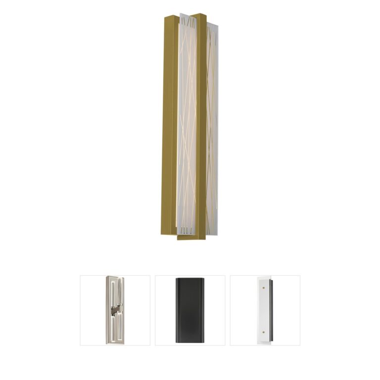 AFX Gallery 20-Inch Light Antique Brass LED Wall Sconce