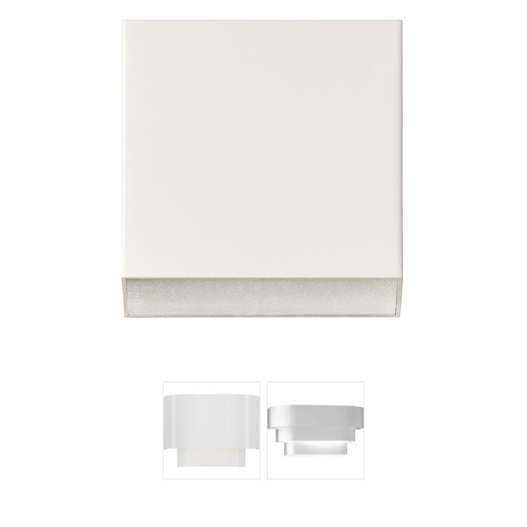 AFX Zoe 5-Inch White Cube LED Wall Sconce