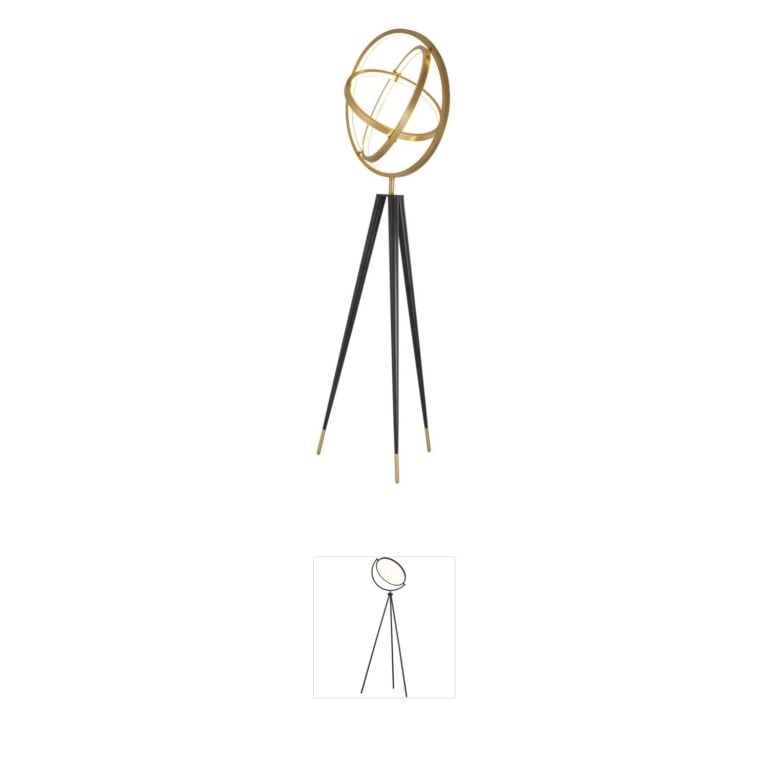 Eichholtz Cassini Antique Brass Floor Lamp
