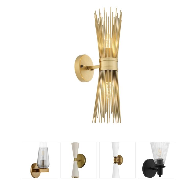 Eichholtz Romeo Double Antique Brass Metal Wall Sconce
