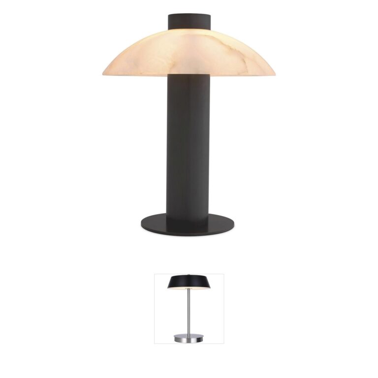 Eichholtz Châtel Alabaster and Bronze Highlight Table Lamp