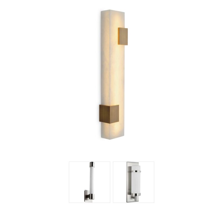 Eichholtz Furore Antique Brass and Alabaster Wall Sconce