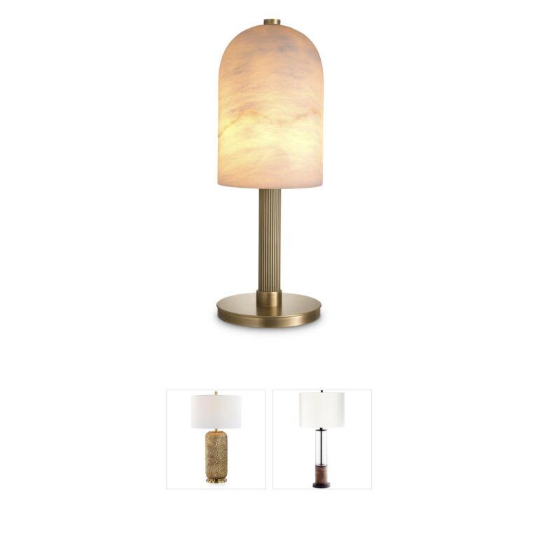 Eichholtz Kayla Antique Brass and Alabaster Table Lamp