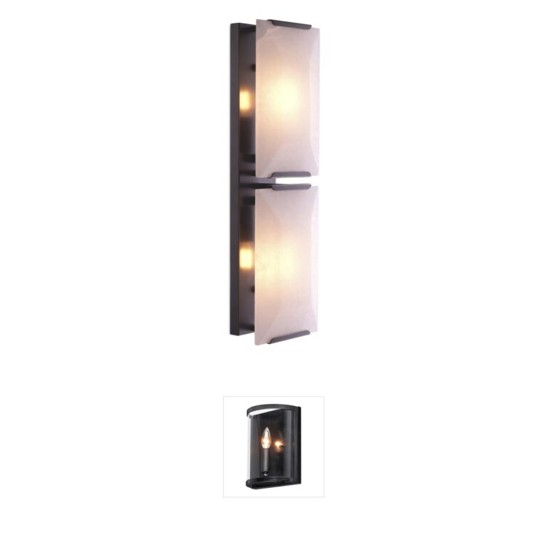 Eichholtz Ortiz Bronze Highlight and Alabaster Wall Sconce
