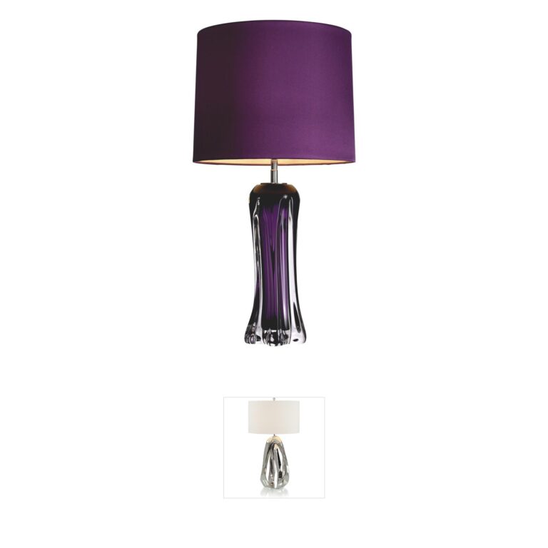 Eichholtz Castillo Purple Solid Glass Table Lamp
