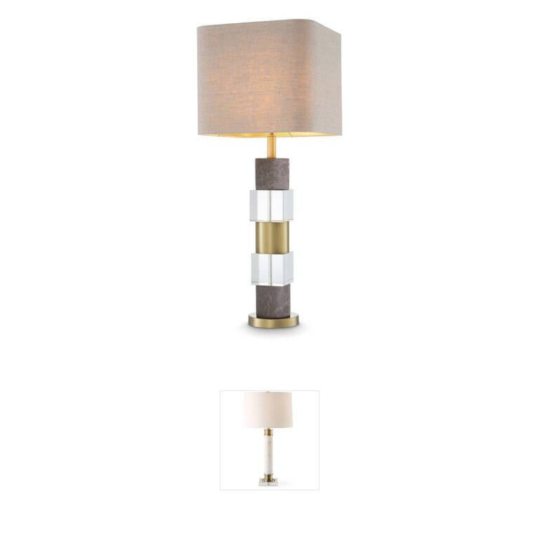 Eichholtz Cullingham Grey Marble and Crystal Table Lamp