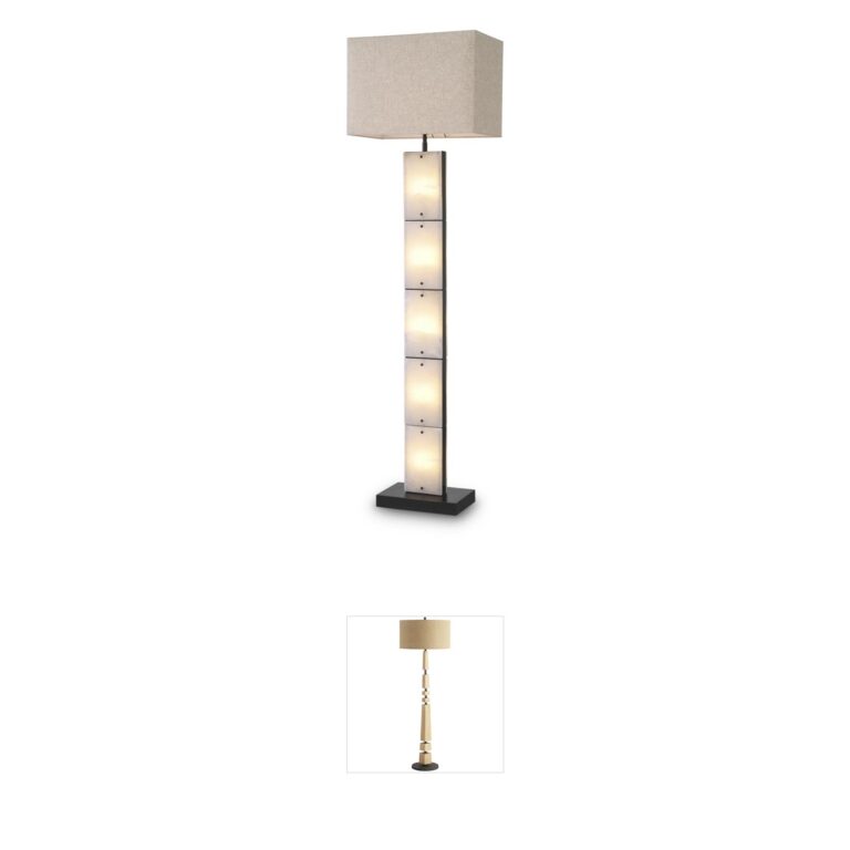 Eichholtz Ortiz Bronze Highlight and Alabaster Floor Lamp