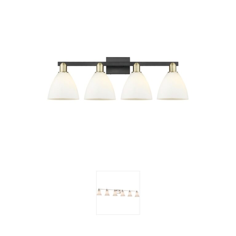 Innovations Lighting Arcadia Bristol 4-Light Black Antique Brass Vanity