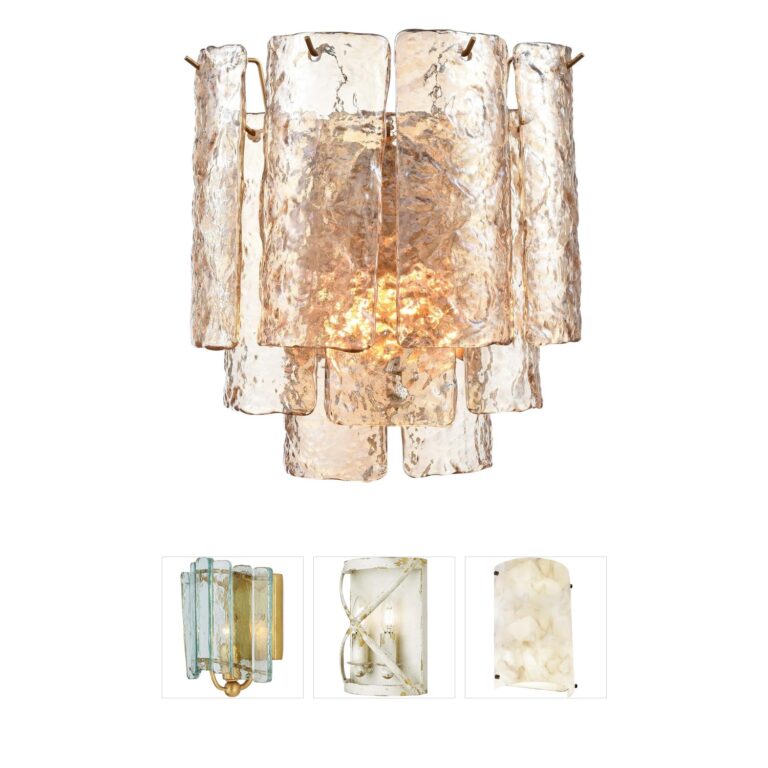 Arabela Lighting Fire and Ice Lacquered Gold Wall Sconce