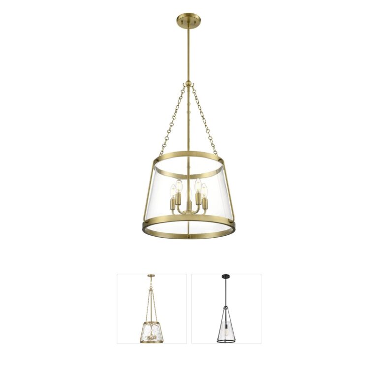 Millennium Lighting Adabella 5-Light Vintage Brass Tapered Pendant