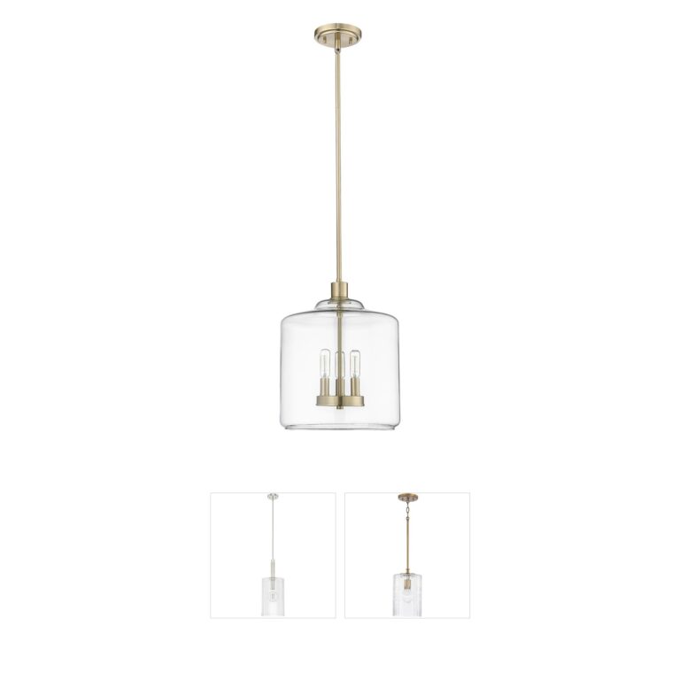 Millennium Lighting Asheville 3-Light Modern Gold Metal Pendant