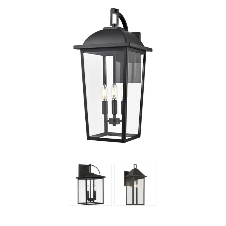 Millennium Lighting Houston 24" Steel & Clear Glass Outdoor Wall Lantern