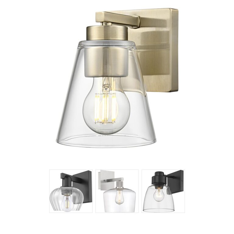 Millennium Lighting Strayhan Modern Gold Wall Sconce with Clear Cone Glass