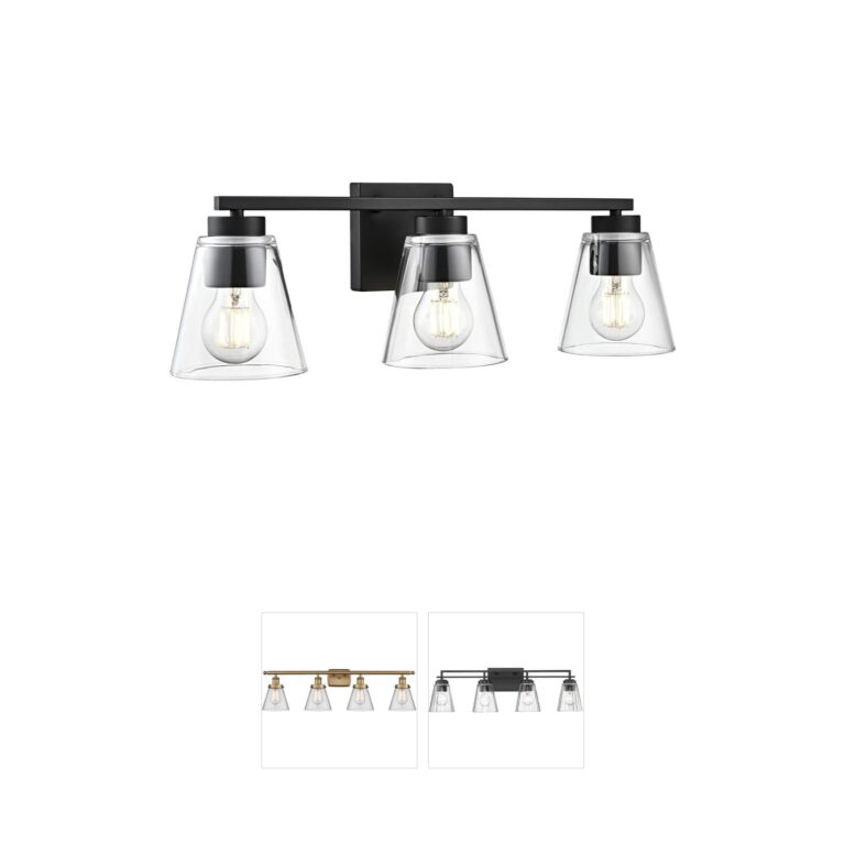 Millennium Lighting Strayhan Matte Black Steel and Glass Vanity Light