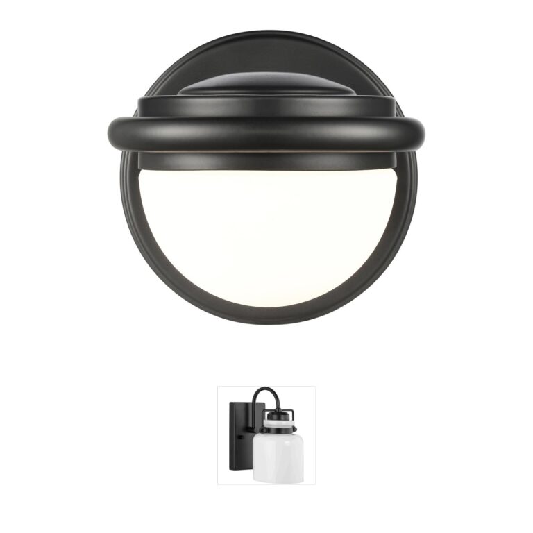 Atlas Lighting & Home Nelly Matte Black 1-Light Integrated LED Vanity Light