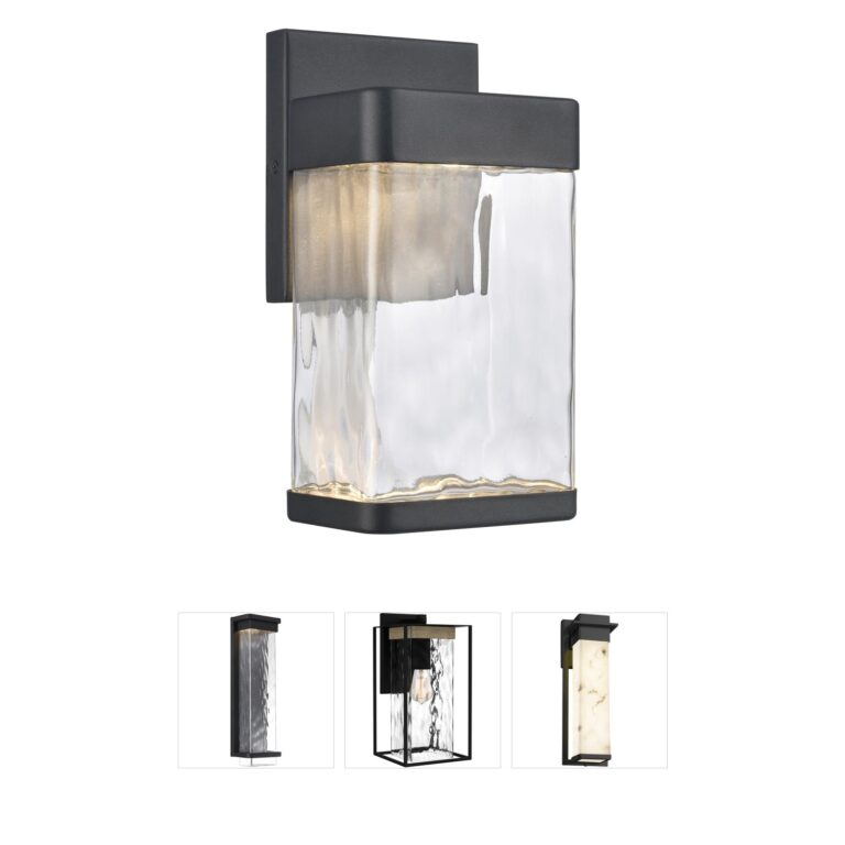 Atlas Lighting & Home Cornice Charcoal Black Integrated LED Outdoor Wall Sconce