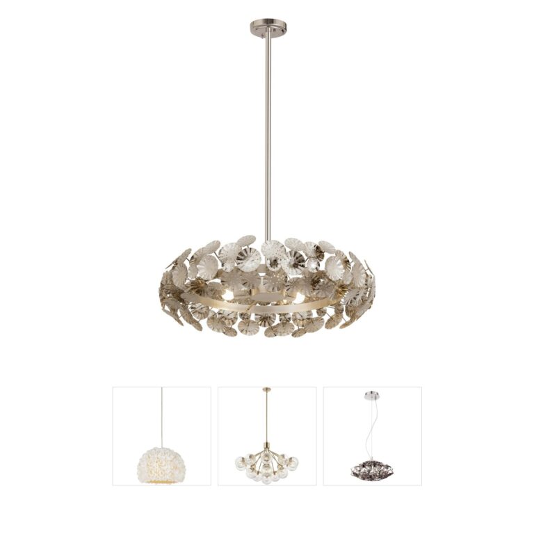 Atlas Lighting & Home Camora 3-Light Nickel Iron Chandelier