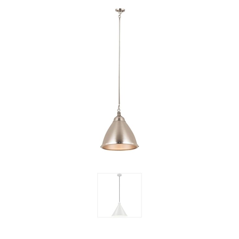 Atlas Lighting & Home Katelyn Brushed Steel Circle Pendant