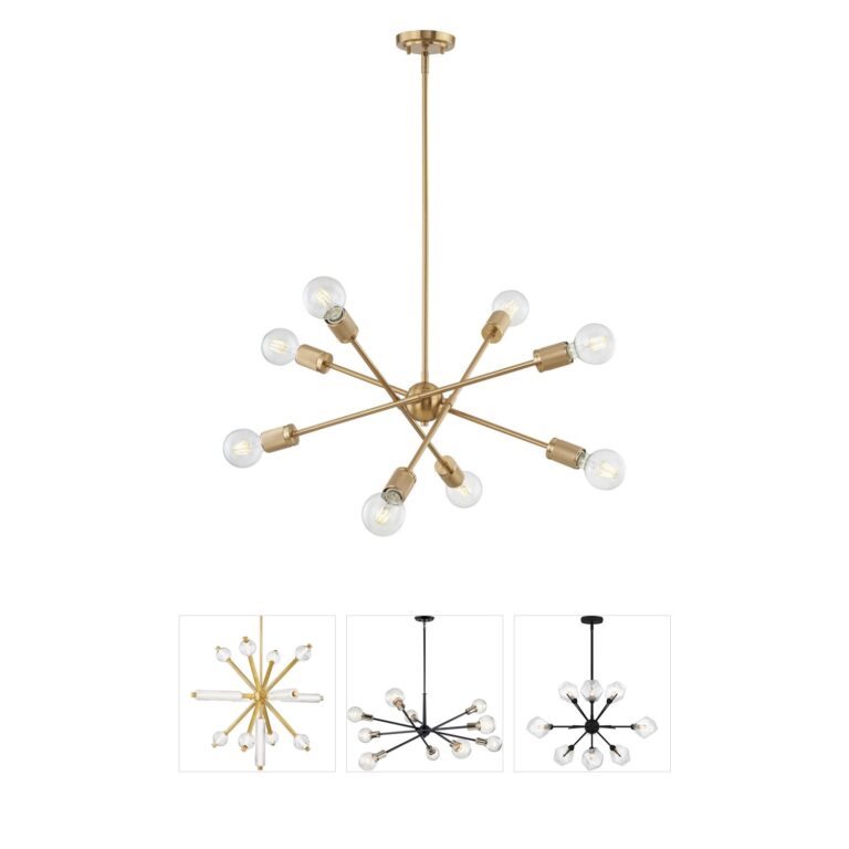 Atlas Lighting & Home Module 8-Light Burnished Brass Circle Chandelier