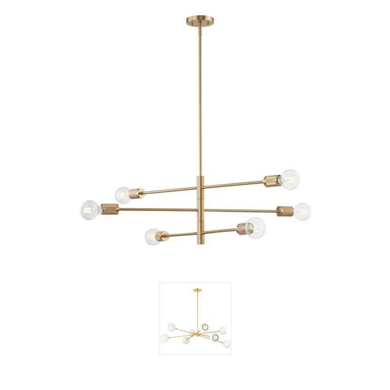 Atlas Lighting & Home Module 6-Light Burnished Brass Chandelier