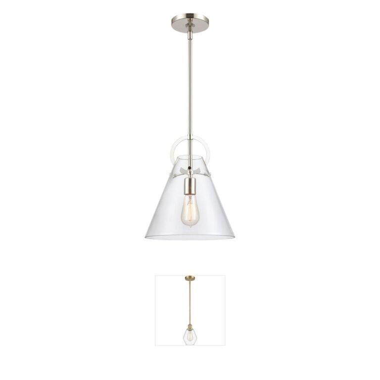 Atlas Lighting & Home Gabby Polished Nickel Cone Mini Pendant