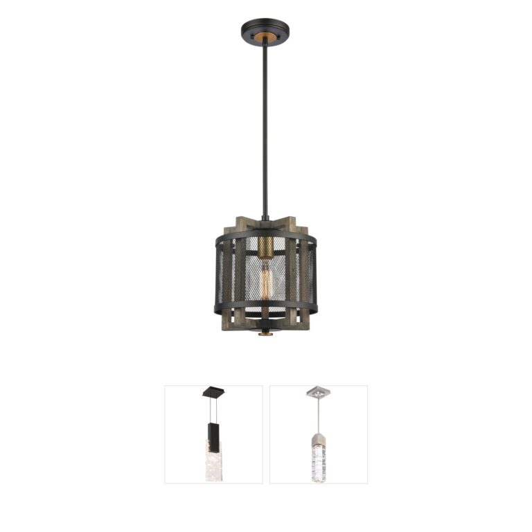 Atlas Lighting & Home Woodbridge Matte Black Mesh Mini Pendant