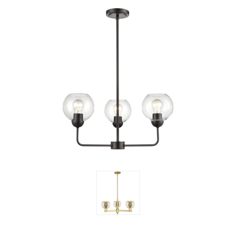 Atlas Lighting & Home Boman 23-Inch 3-Light Oil Rubbed Bronze Chandelier