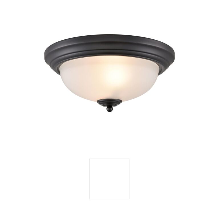 Atlas Lighting & Home Helena 13-Inch 2-Light Black Flush Mount