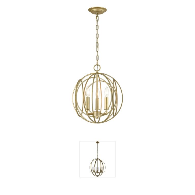 Atlas Lighting & Home Loughton Steel Chandelier with Golden Silver Finish