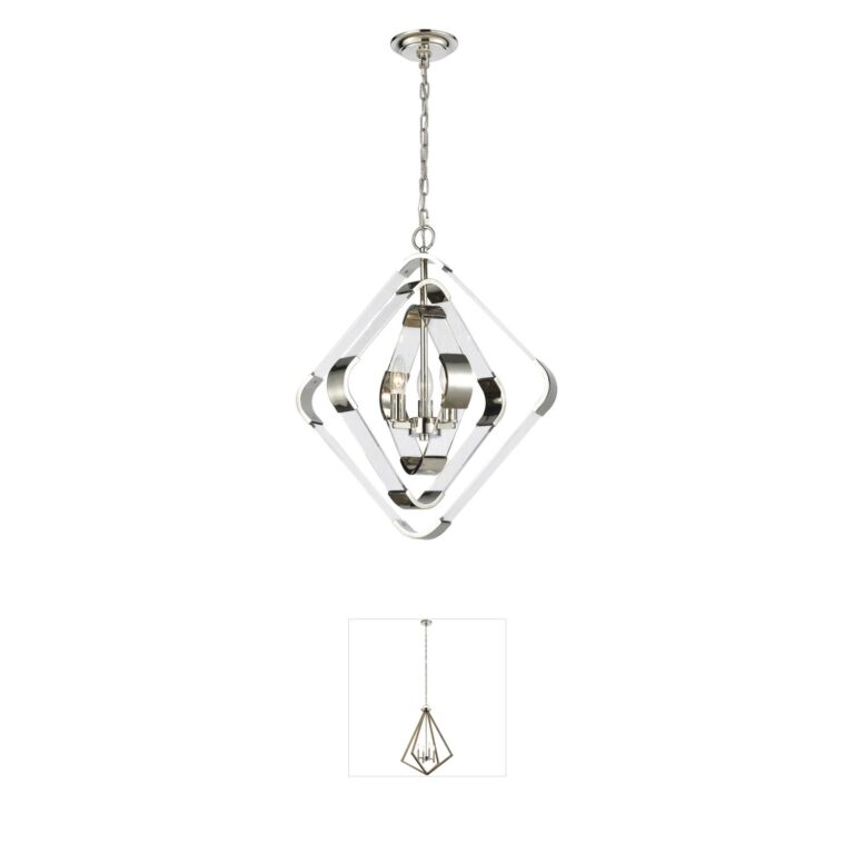 Atlas Lighting & Home Rapid Pulse 3-Light Acrylic Chandelier