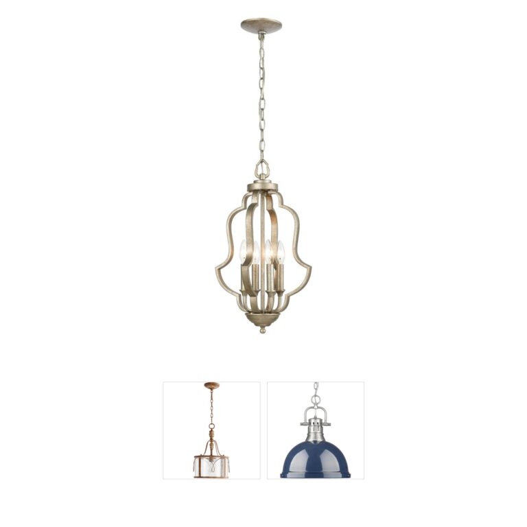Atlas Lighting & Home Lanesboro 12-Inch 4-Light Dusted Silver Pendant