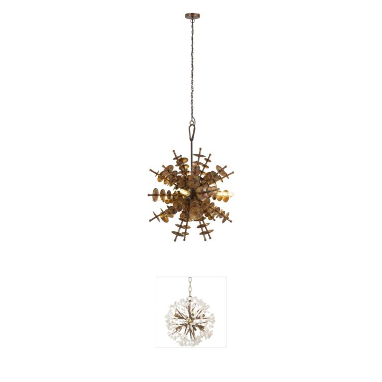 Atlas Lighting & Home Sigma 4-Light Autumn Brass Chandelier