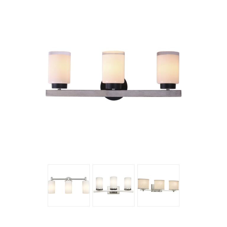 Atlas Lighting & Home Briggs 24-Inch 3-Light Opal Glass Vanity Light