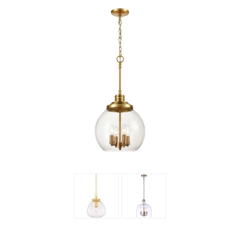 Atlas Lighting & Home Chandra 4-Light Burnished Brass Pendant