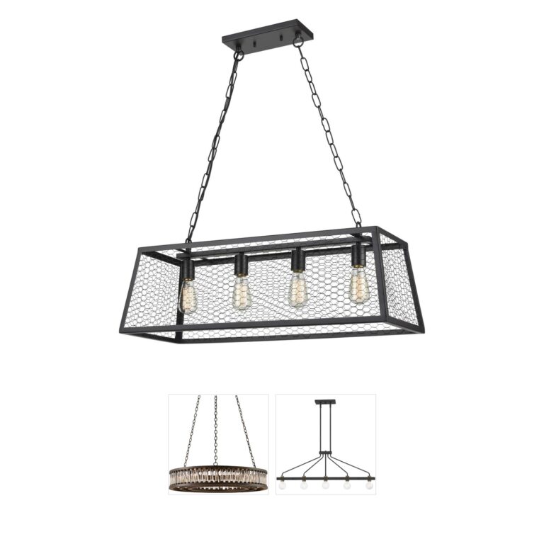 Atlas Lighting & Home Grange 4-Light Oil Rubbed Bronze Wire Chandelier