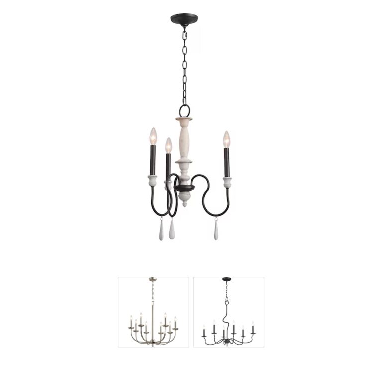 Atlas Lighting & Home Brownell 3-Light Candlestick Chandelier