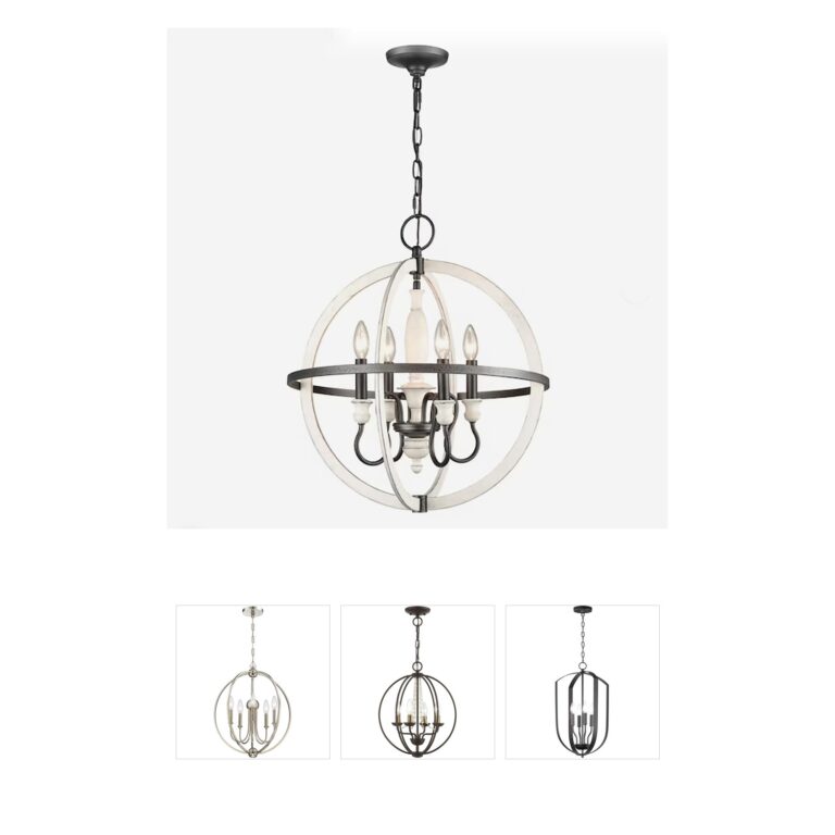 Atlas Lighting & Home Brownell Anvil Iron Globe Chandelier