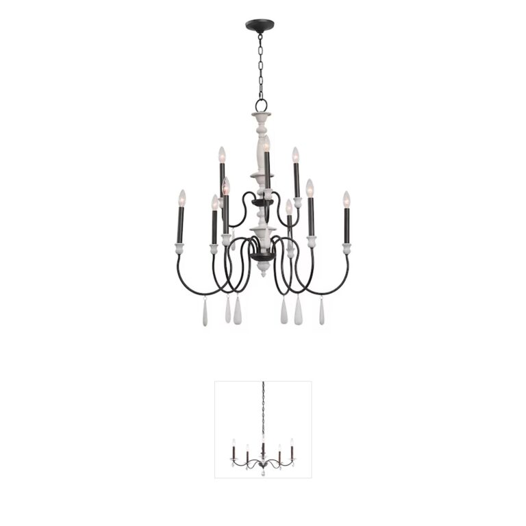 Atlas Lighting & Home Brownell Anvil Iron 9-Light Chandelier