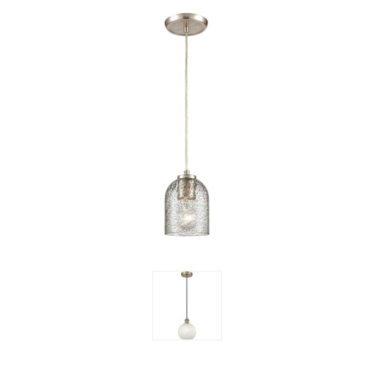 Atlas Lighting & Home Sprinkle Ash Speckled Glass Mini Pendant