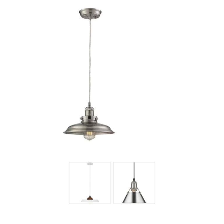 Atlas Lighting & Home Biern Pewter Metal 1-Light Pendant