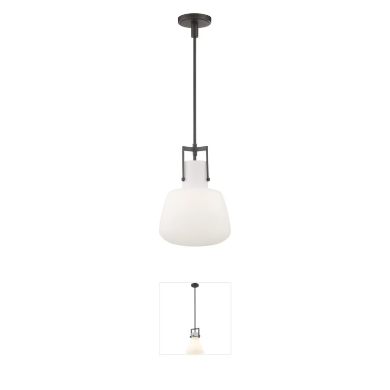 Atlas Lighting & Home Izel 12-Inch Oil Rubbed Bronze Gourd Pendant