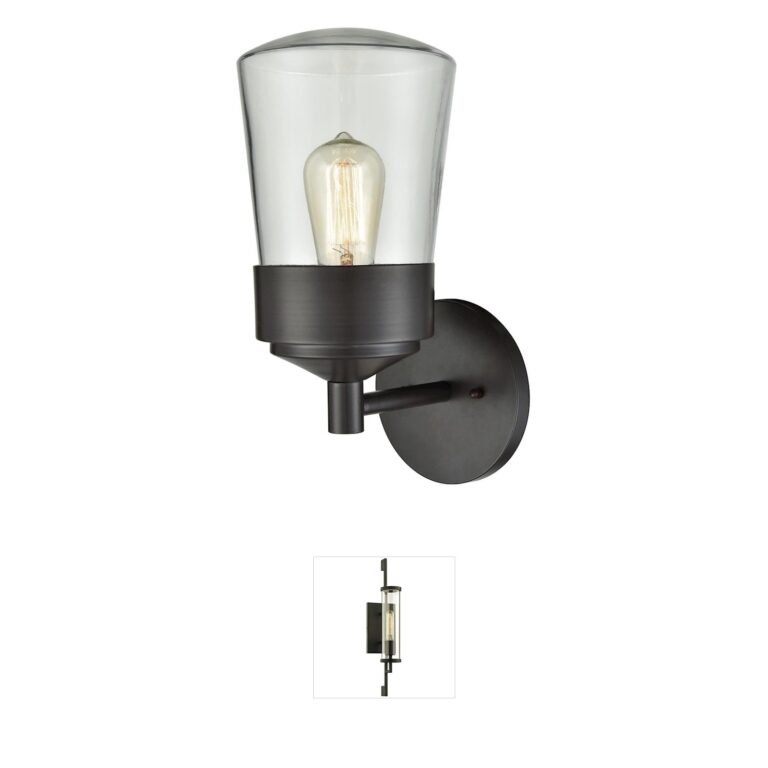 Atlas Lighting & Home Mullen Gate Oil Rubbed Bronze Outdoor Sconce with Clear Glass