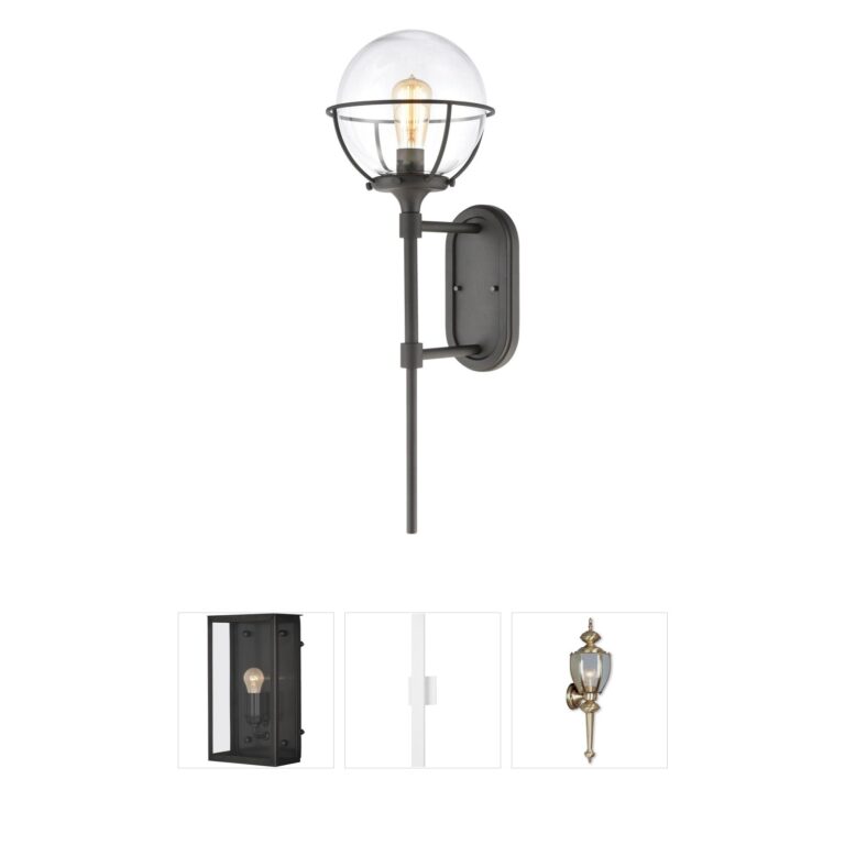 Atlas Lighting & Home Girard 28-Inch Charcoal Steel Outdoor Wall Sconce